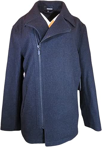 Murano Men's Full-Zip Coat, Size-L Black at Amazon Men's ...