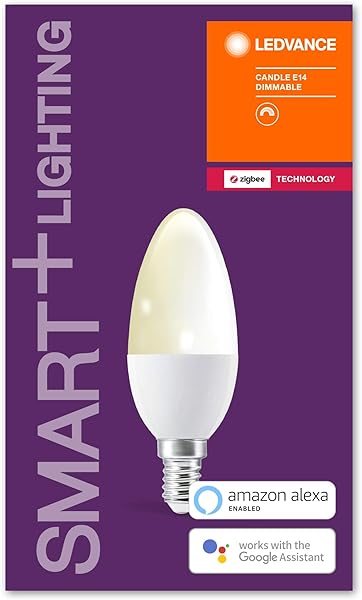 LEDVANCE Smart LED ZigBee Bombilla con casquillo E14 regulable luz blanca clida regulable compatible directamente con Echo Plus y Echo Show 2 Gen Paquete de 4 unidades