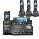 VTech DS6151-11 DECT 6.0 2-Line Expandable Cordless Phone + (3) DS6101-11 Accessory Handset, Black