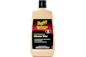 Meguiar's Professional Cleaner Wax M0616 - Swirl and Scratch Remover, Car Polish, and Car Wax in One Liquid - One-Step for Professional Detailing, 16 Oz (Packaging May Vary)