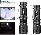 LETMY Pack of 2 Small LED Torches 300 Lumens Adjustable Focus 3 Modes view 2
