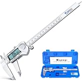 Kynup 8 Inch Digital Caliper Measuring Tool, Stainless Steel Micrometer | Dial Vernier Caliper Tool with Inch/Metric/Fraction Conversion, Auto-Off &amp; IP54 Splash Proof for DIY &amp; Industrial Use
