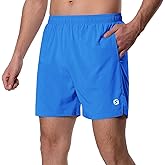 Men's 5 Inch Running Shorts Lightweight Athletic Workout Gym Shorts Liner with Zipper Pockets