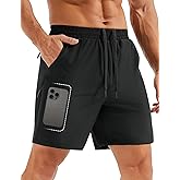 MAGCOMSEN Mens Hiking Shorts 7 Inch Quick Dry Lightweight Fishing Workout Athletic Water Resistant Shorts with Zipper Pockets