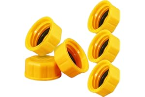 Mapleza 5 Gallon Gas Can Cap Replacement - Coarse Thread Lid for Midwest Cans (pack of 6)