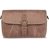 MegaGear Torres Genuine Leather Camera Messenger Bag for Mirrorless, Instant and DSLR Cameras