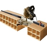O&rsquo;SKOOL Miter Saw Fence System, 68-Inch Modular Rails with Flip Stop,RTS024 | Built for dedicated miter saw stations with flexible left/right layouts for repeat-cut setups and dual-scale measuring