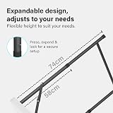 Vivo Technologies 6Ft Trestle Folding Table Heavy Duty Plastic Top White view 8
