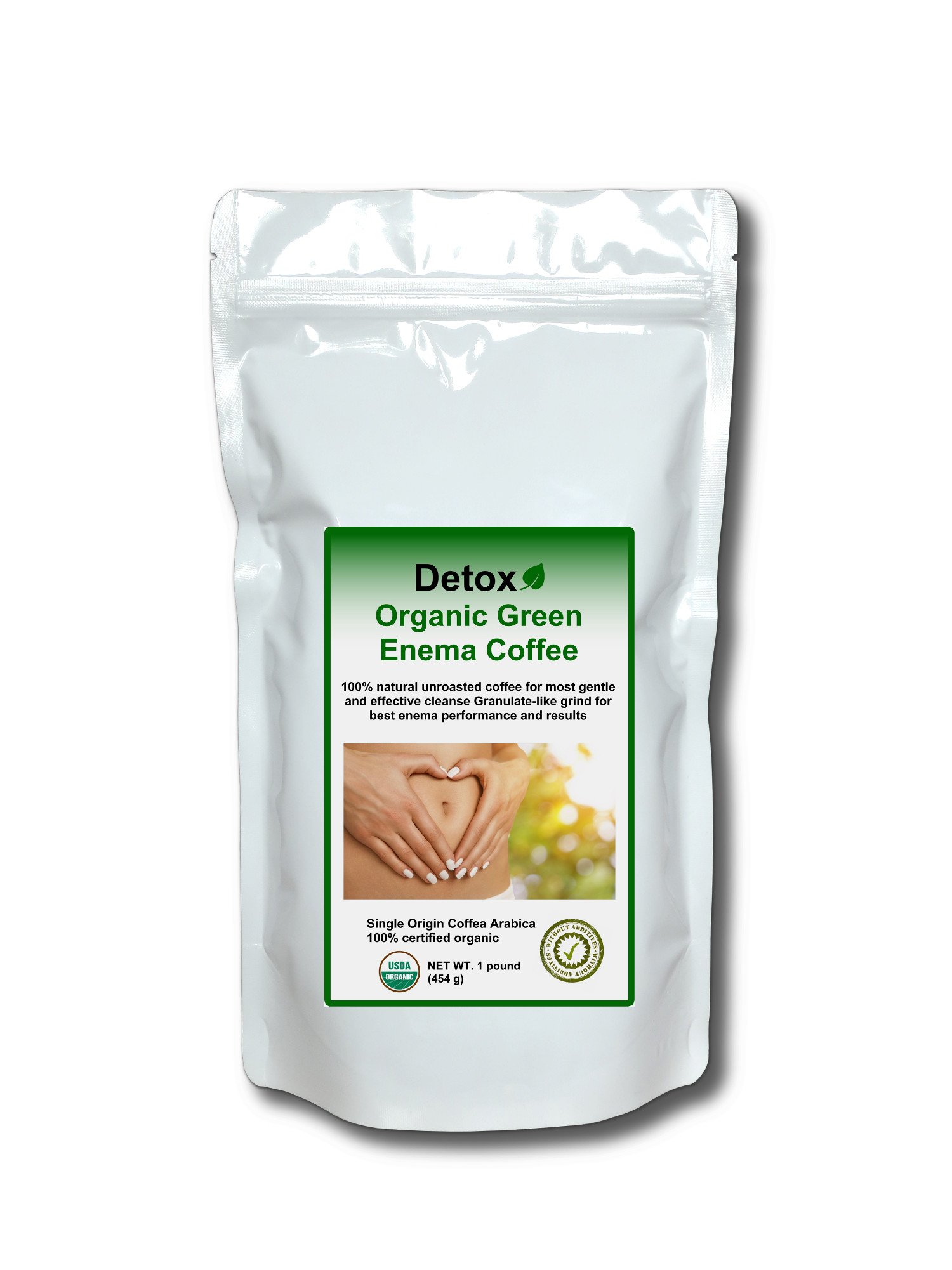 Detox Organic Green Enema Coffee (454g) - GMP Certified - for Gerson Therapy, Detox, Colon Cleanse