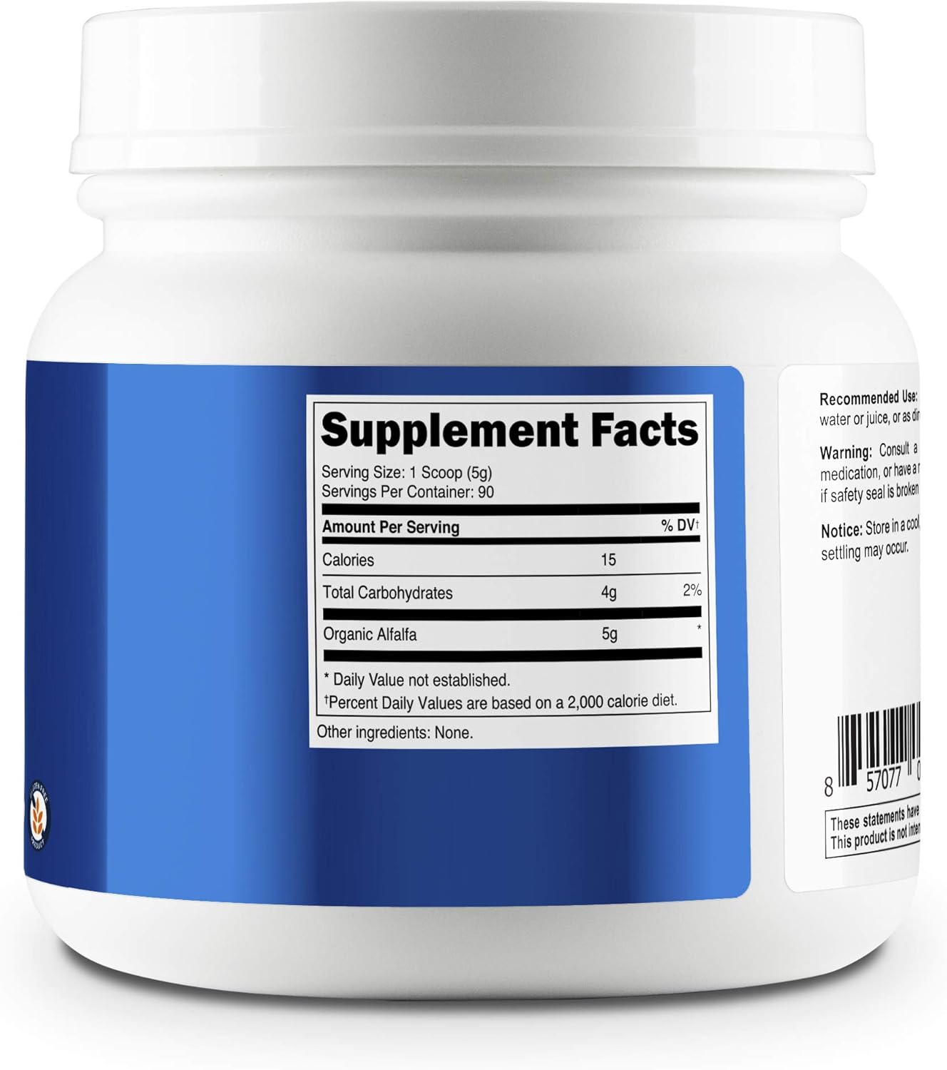 Nutricost Organic Alfalfa Powder 1LB - USDA Certified 100% Organic, Vegan, Non-GMO, Gluten Free: Health & Personal Care