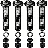 M8 Screws for Samsung TV M8 x 30 mm Pitch 1.25mm TV Mounting Bolts Screws with 15mm Spacers Work with Samsung 42&ldquo; 50" 55" 60" 65" 70" 75" 82" Black