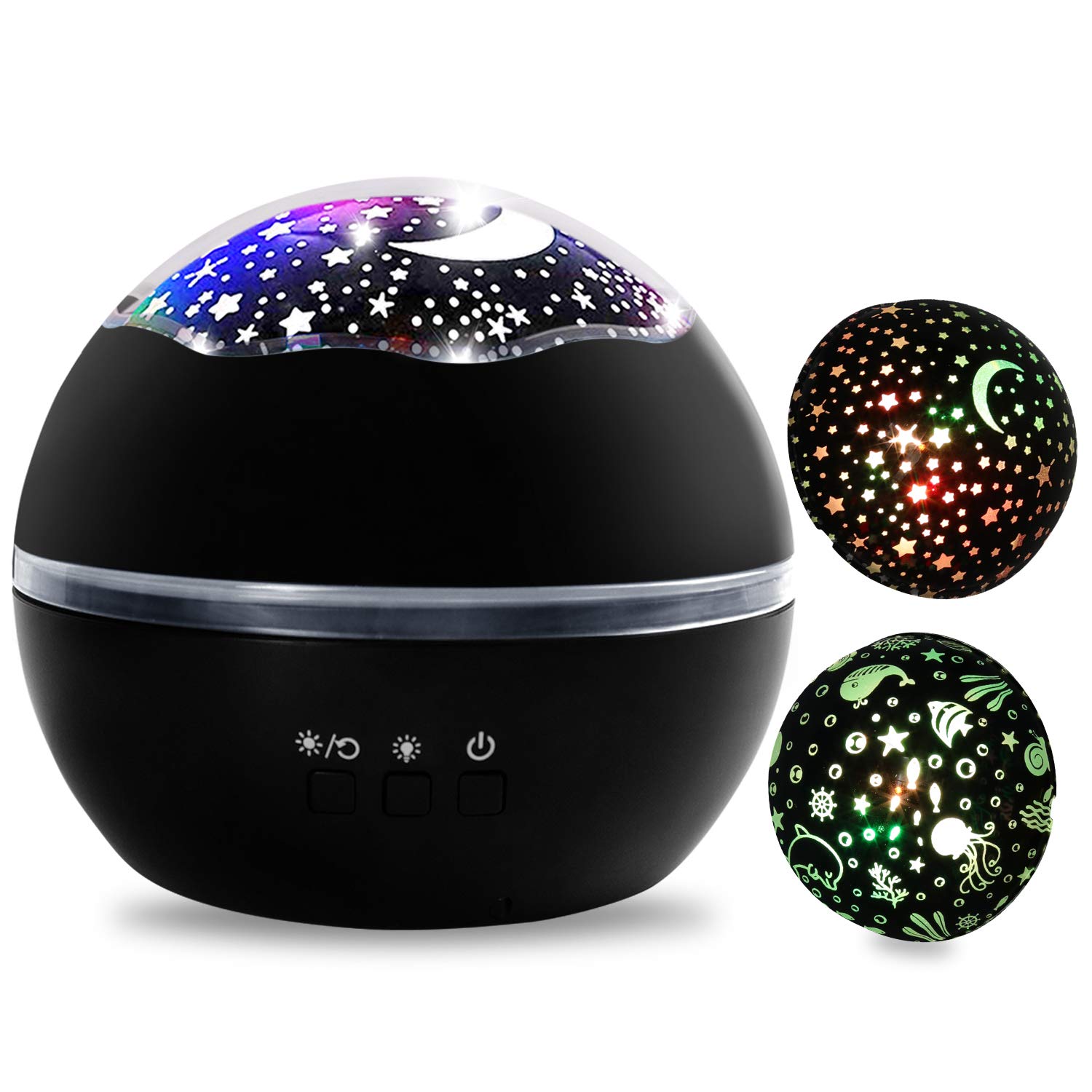 spinning night light projector