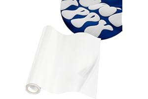 JAVIGA 3D White Puff Vinyl Heat Transfer, 10" x 3ft White Iron on Vinyl Roll for Cricut, 3D Puff, All Cutting Machine and Heat Press