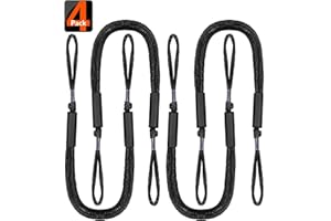 XUANNIAO Boat Bungee Dock Lines Dock Rope Mooring Line Boat Accessories Docking Ropes PWC Dock Ties for Boats Pontoon, Jet Ski, SeaDoo, WaveRunner, Kayak