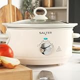 Salter Retro Cream 3.5L Slow Cooker 200W 3 Heat Settings Keep Warm view 4