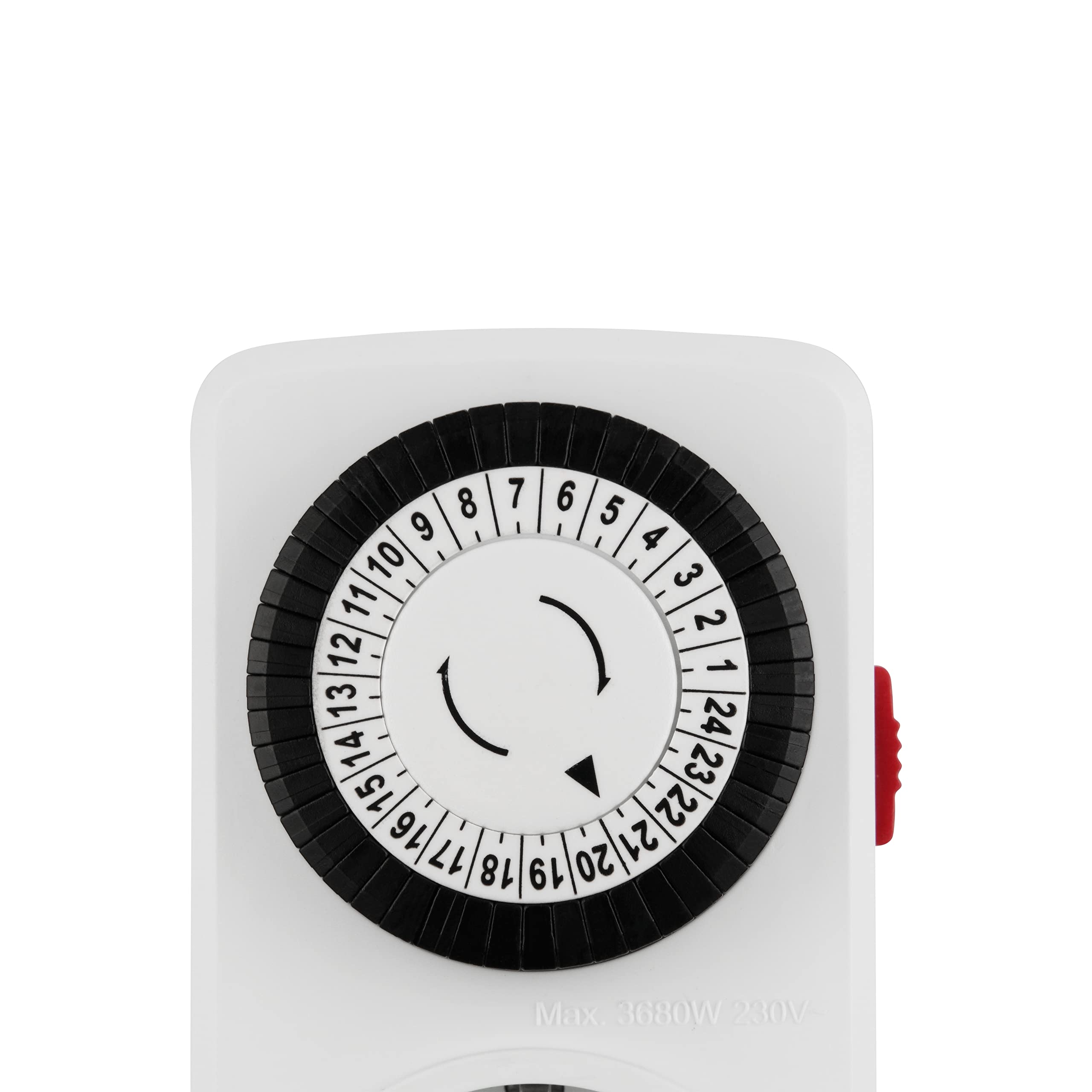 REV Zeitschaltuhr – mechanische Zeitschaltuhr Steckdose (48 Schaltzeiten/Tag, 30Min. Intervalle, max. 3680W) – Weiss 4