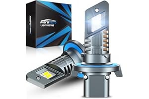 Marsauto H13 9008 Bulb, 48,000LM Super Brighter, 6000k Cool White H13 Off Road Light or Fog Light Bulbs, Pack of 2