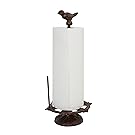 Creative Co-Op Cast Iron Bird Paper Towel Holder, Black