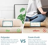 HIGOGOGO Floor Pillow Square Meditation Cushion 22x22in Beige 8-10cm Thick view 2