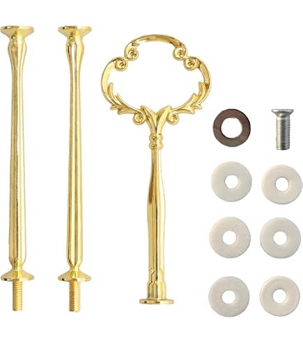 ISuperb 5-Set Vintage Cupcake-Ständer Griffe – Goldene Kronen-Designs Für 3-stufige Display-Ständer