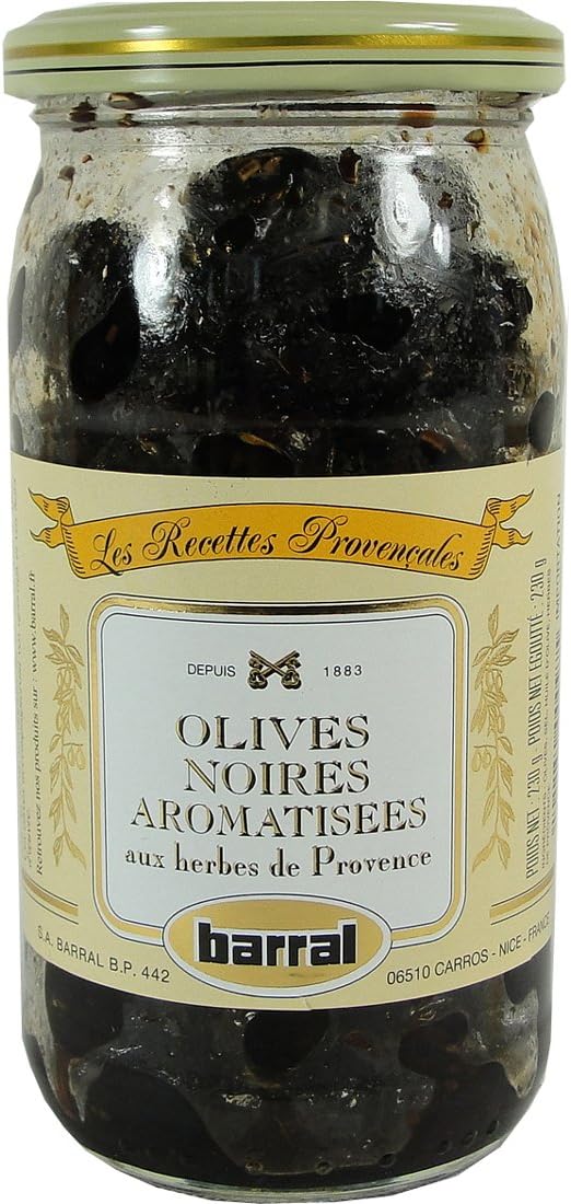 Barral Black Cured Olives with Provencal Herbs 200 g