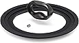 Ecolution Universal Pots, Pans, and Skillets Vented Tempered Glass, Heat Resistant Silicone Rim fits 6 inch to 8 inch Cookware, Dishwasher Safe, Replacement Lid, Small, Black