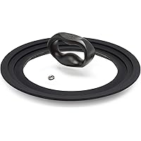 Ecolution Universal Pots, Pans, and Skillets Vented Tempered Glass, Heat Resistant Silicone Rim fits 6 inch to 8 inch…