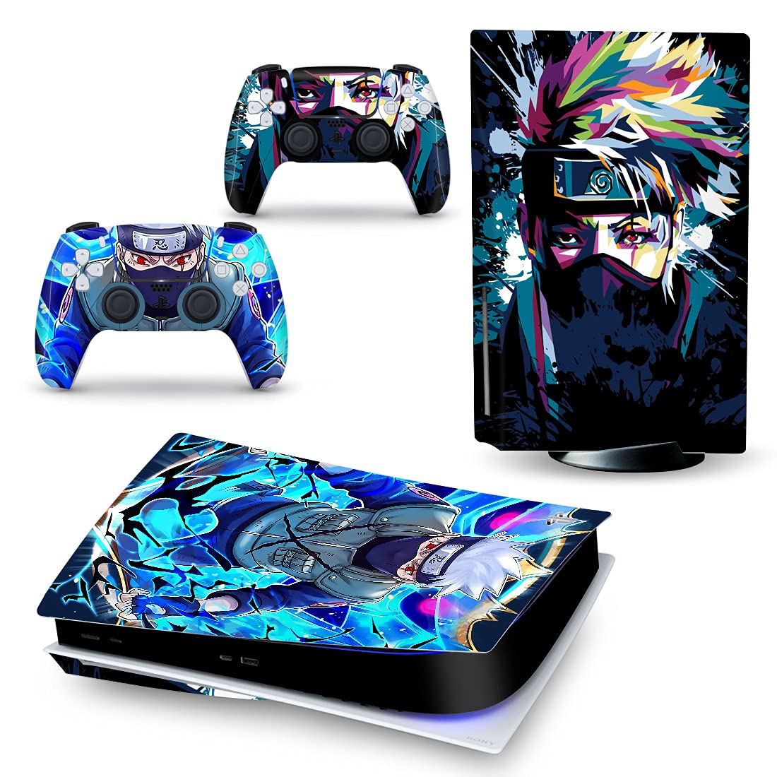 Toxxx PS5 Skin - Anime Console & Controller Accessories Cover Skins - Blue