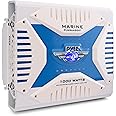 Pyle 1000W Bluetooth Marine Amplifier Receiver - Waterproof 4-Channel Bridgeable Audio Amp with Dual MOSFET Power Supply - GAIN Level Controls - LED Indicator - IP-01 Marine Grade - PLMRA430BT