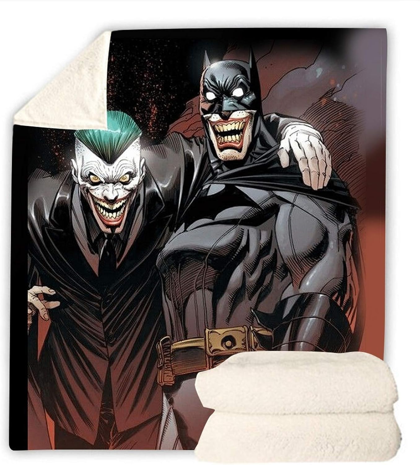 XWXBB Batman Square Blanket 3D Digital Print SHU Cotton Wool Blanket
