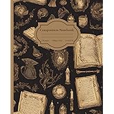Victorian Vintage Witch Journal - Composition Notebook: Cozy Autumn Spell Book Design - Cream Colored Lined Pages