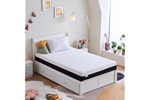 KOPEECHO Twin Size Mattress, 6 Inch Gel Memory Foam Mattresses, Medium Firm for Cool Sleeping, Pressure Relief, Easily Replaceable,CertiPUR-US Certified Colchón in a Box