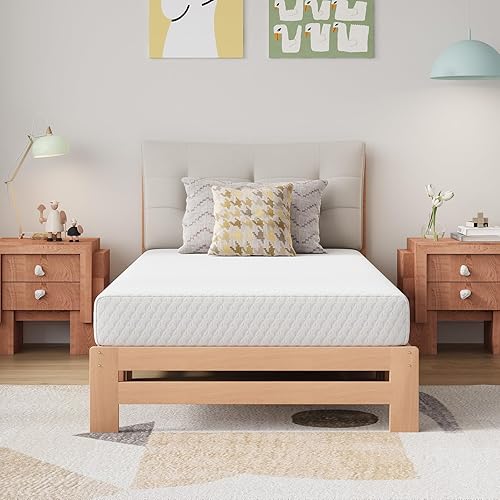 Novilla Twin Mattress, 6 Inch Twin Memory Foam Mattress for Pressure Relief & Comfort Sleep, with Spine Support for Kids, CertiPUR-US Certified Mattress in a Box, Medium Firm