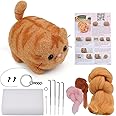 Needle Felting Kit, Animals Needle Felting Set, DIY Wool Felt Materials Set with Tool and Instruction for Craft Project and D