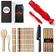 Sushi Making Kit - Original Aya Bazooka Kit - Sushi Knife - Video Tutorials - Sushi Maker - 2 Bamboo Mats - Paddle Spreader -