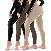 3 Pack Leggings for Women-No See-Through High Waisted Tummy Control Yoga Pants Workout Running Legging