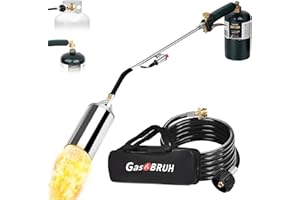 Propane Torch Weed Burner Kit,Weed Torch 360,000 BTU,Blow Torch with 1lb Propane Converter Hose,Flamethrower for Weed,Garden,