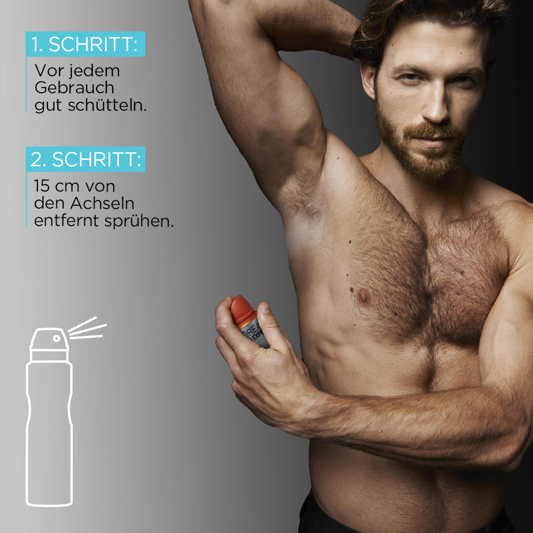 L'Oréal Men Expert Deo für Männer, Effektives Deospray mit integriertem Cooling-Effekt für bis zu 48 Stunden Frische, Fresh Extreme, 6 x 150 ml 4