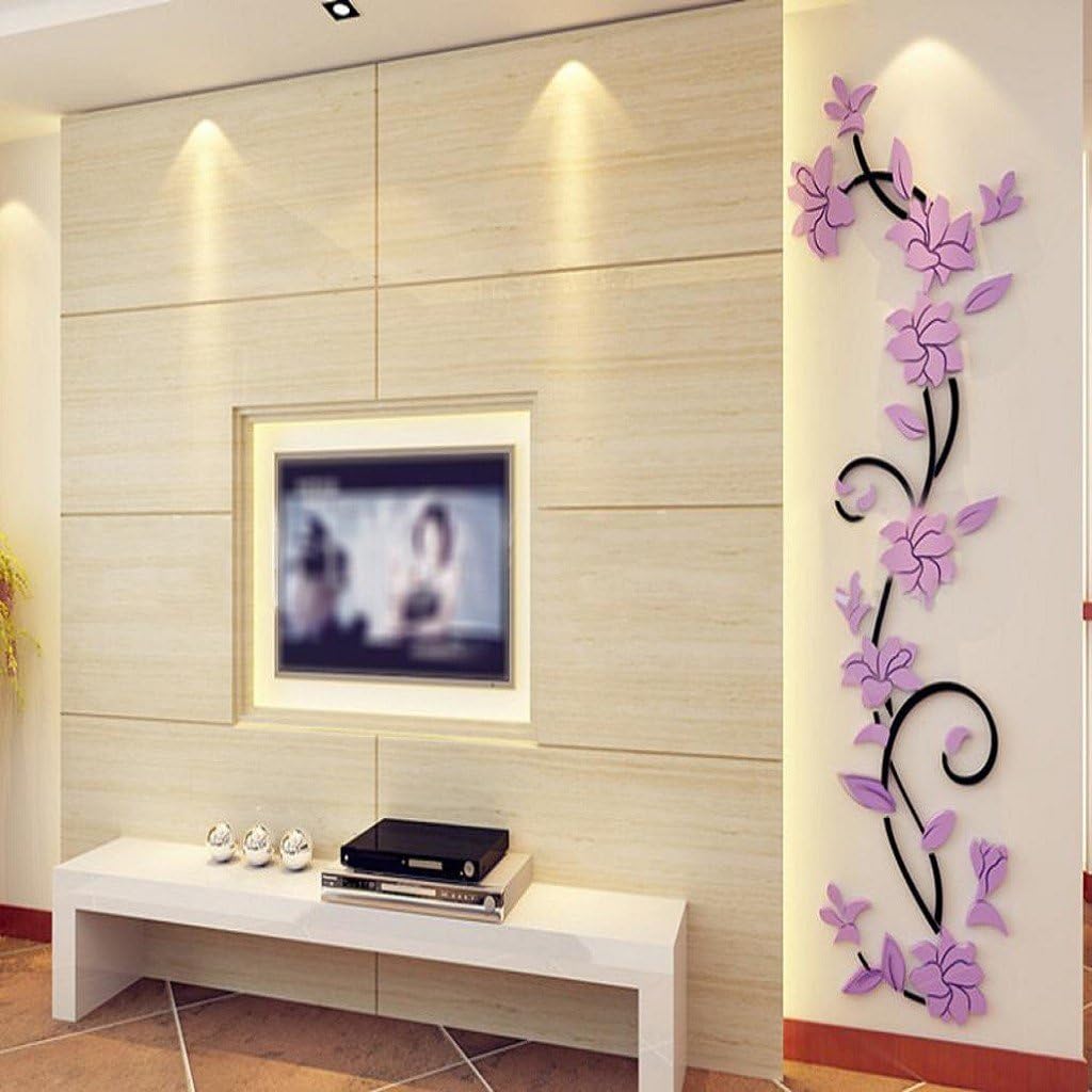 PAOLIAN DIY 3D Acrílico Cristal Pared Pegatinas Vida Habitación