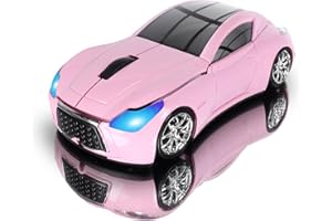Wireless Car Mouse,2.4GHz Cool Sport Race Car Shape Mice Optical Mouse Ergonomic Cordless Computer Gaming Mice with USB Recei