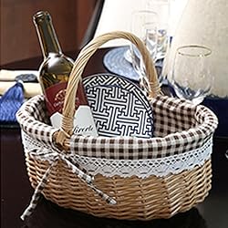 Wicker Woven Basket, Hand Woven Wicker Storage