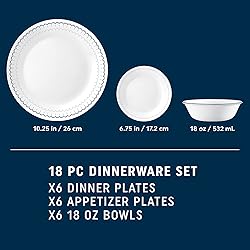 Corelle 18-Piece Dinnerware Set Service for
