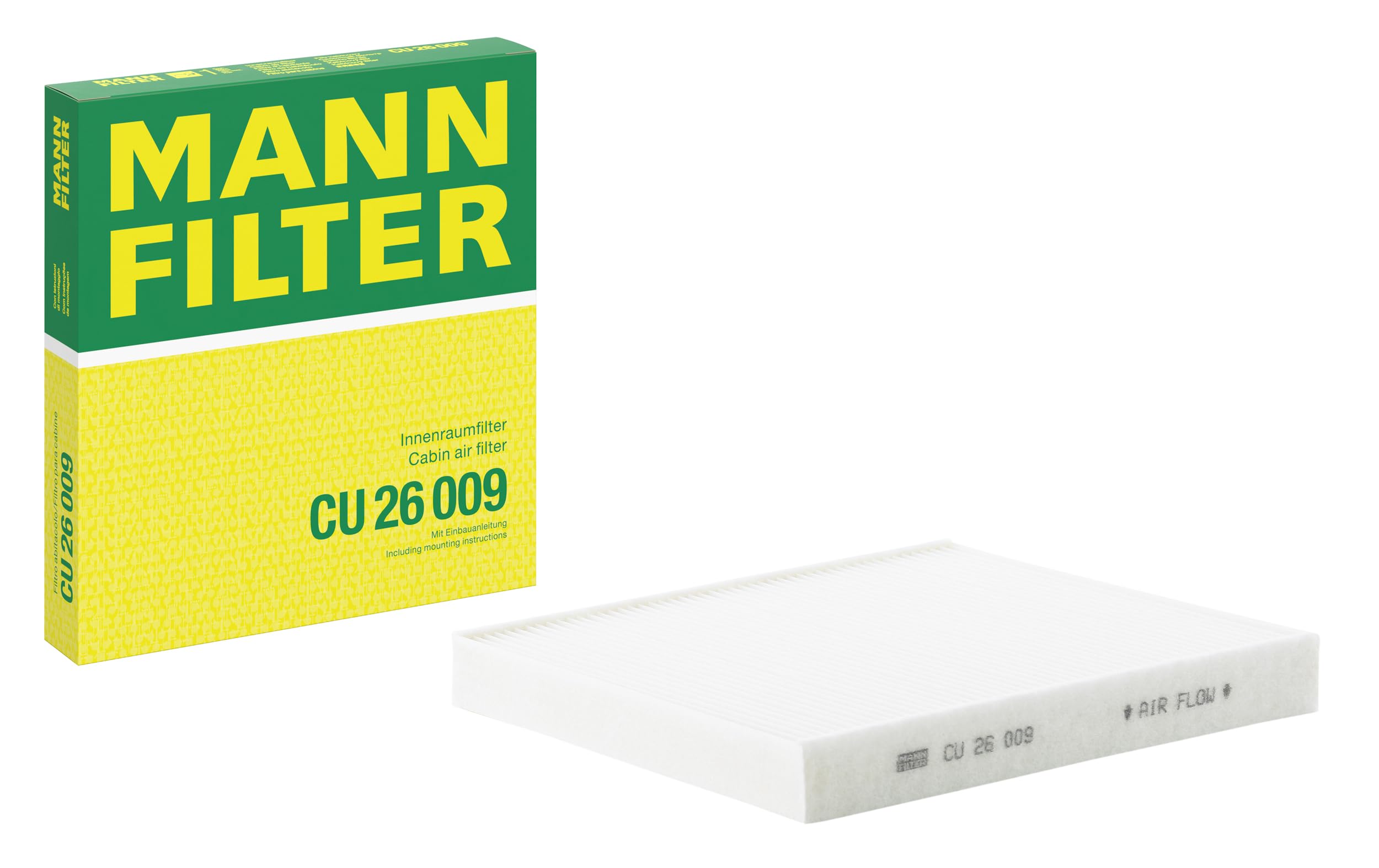 MANN-FILTER CU 26 009 Cabin Air Filter - for Cars + Transporters