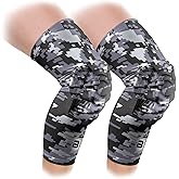 Bucwild Sports Pro Compression Padded Knee Sleeves Knee Pads Youth & Adult Basketball Football Wrestling Volleyball 1 Pair