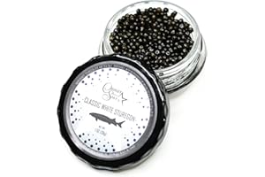 Caviar Star - Pacific White Sturgeon Caviar | Exquisite Fresh Fish Roe Seafood Delicacy for Gourmet Dining | Ideal for Elegant Entertaining, and Blinis for Caviar (1 oz)