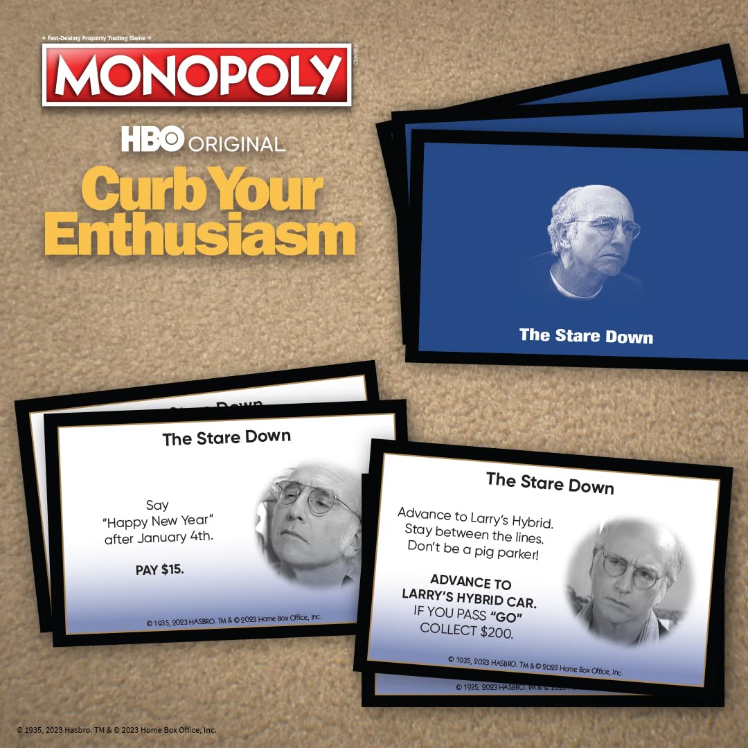 Monopoly Curb Your Enthusiasm | Play as Larry’s Glasses, Golf Clubs, Hybrid Car & More | Officially Licensed Collectible Game Based On Hit HBO Comedy Series