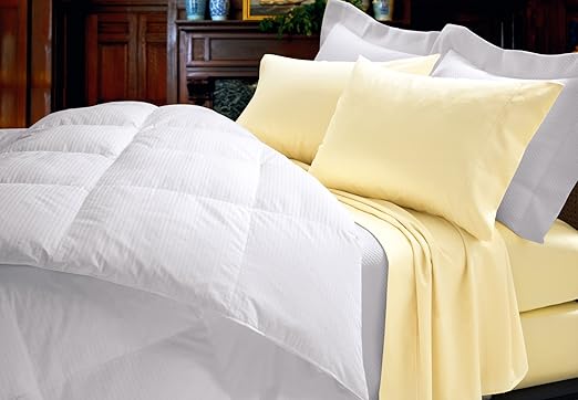 Amazon Com Cuddledown 300tc Synthetic Stylish Stripe Comforter