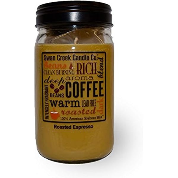 Amazon Com Swan Creek Roasted Espresso 24 Oz Jar Candle Home Kitchen