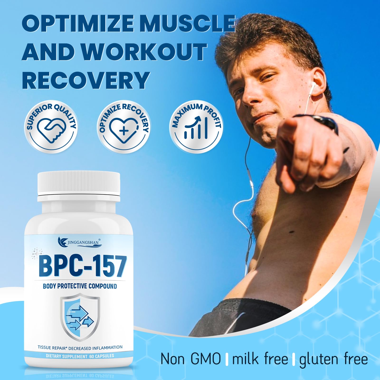 Mua 𝐁𝐏𝐂 157 Peptide Capsules 1000mg - Ultimate Gut & Recovery Support,  60 Capsules, High Potency, Non-GMO, Gluten-Free trên Amazon Mỹ chính hãng  2026