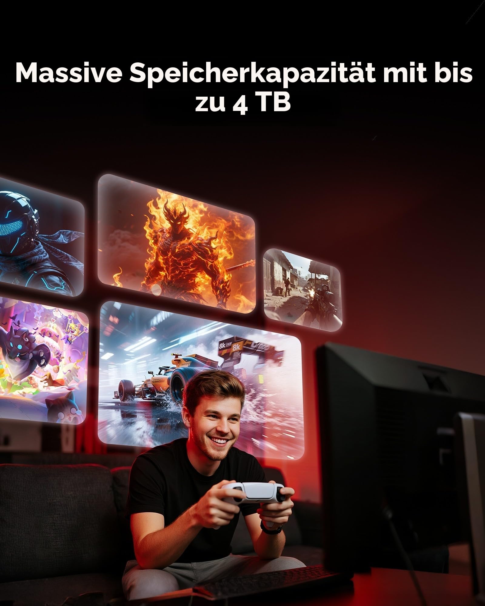 Lexar EQ790 2TB Interne SSD mit Kühlkörper, M.2 2280 PCIe Gen4x4 NVMe SSD, 7000 MB/s Lesen, für Intensive Workloads, PS5 & PC Gaming, Leistungsstarkes internes Solid State Laufwerk 6